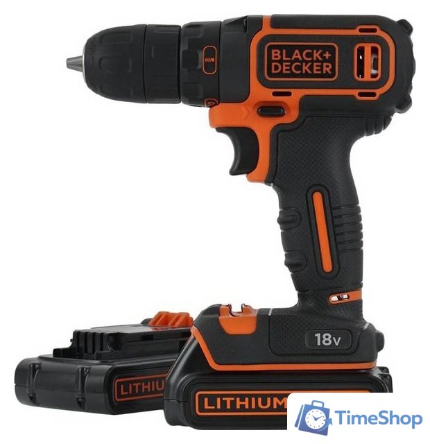 Дрель-шуруповерт Black & Decker BDCDC18B (с 2-мя АКБ, без кейса) - Изображение №5 — Интернет-магазин Time-Shop