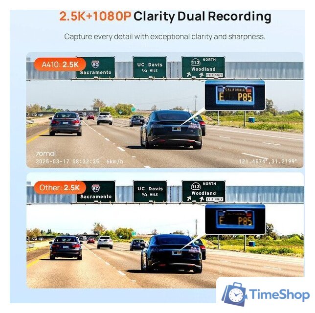 Видеорегистратор 70mai Dash Cam A410-1 (международная версия) - Изображение №2 — Интернет-магазин Time-Shop