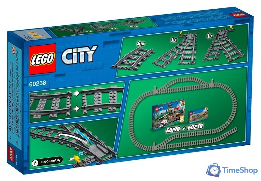 Конструктор LEGO City 60238 Железнодорожные стрелки - Изображение №4 — Интернет-магазин Time-Shop