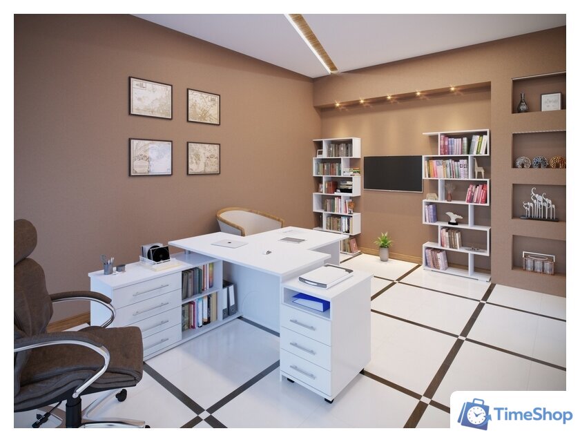 Стол Сокол КСТ-109 левый (дуб сонома/белый) - Изображение №3 — Интернет-магазин Time-Shop