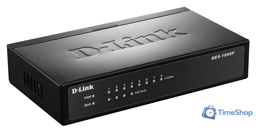 Неуправляемый коммутатор D-Link DES-1008P/C1A - Изображение №1 — Интернет-магазин Time-Shop