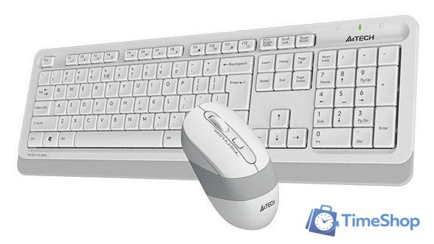 Офисный набор A4Tech Fstyler FG1010 (белый/серый) - Изображение №2 — Интернет-магазин Time-Shop