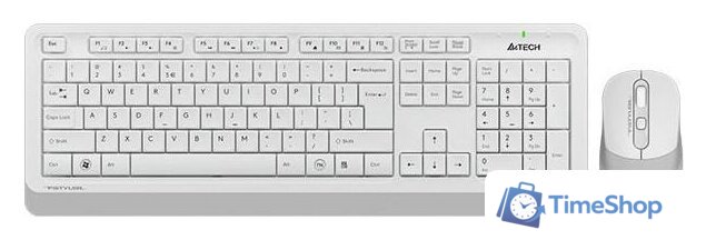 Офисный набор A4Tech Fstyler FG1010 (белый/серый) - Изображение №1 — Интернет-магазин Time-Shop