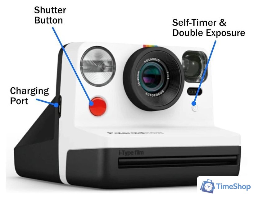 Фотоаппарат Polaroid Now Instant Camera Generation 2 (черный/белый) - Изображение №3 — Интернет-магазин Time-Shop