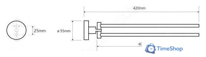 Держатель для полотенца Bemeta 104204191 - Изображение №2 — Интернет-магазин Time-Shop