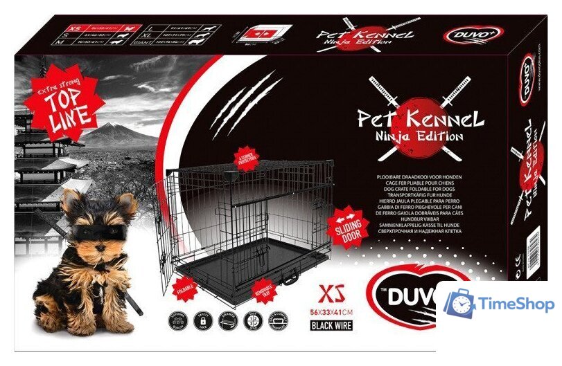 Клетка Duvo Plus Pet Kennel Ninja Medium 11640/DV (черный) - Изображение №2 — Интернет-магазин Time-Shop