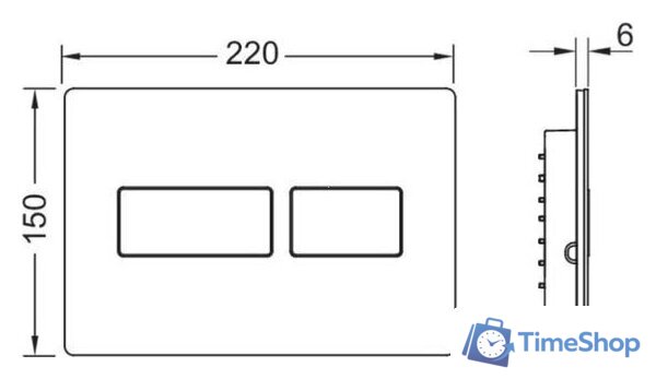 Панель смыва Tece Solid 9240436 (латунь с текстурой ромбы) - Изображение №3 — Интернет-магазин Time-Shop