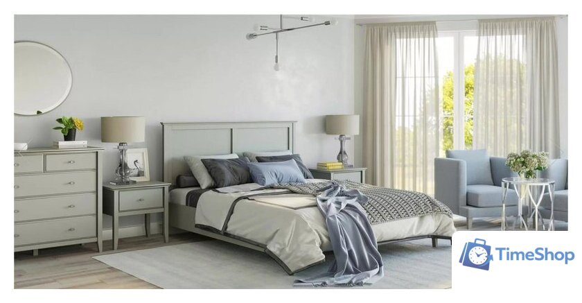 Кровать Гомельдрев ГМ 8814-03 180x200 (ольха/светло-серый) - Изображение №4 — Интернет-магазин Time-Shop