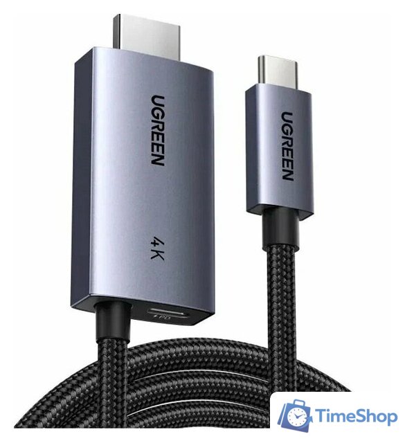Кабель Ugreen CM675 HDMI - USB Type-C 55330 (2 м, черный) - Изображение №1 — Интернет-магазин Time-Shop