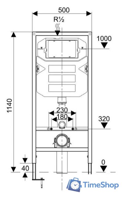 Инсталляция для унитаза Керамин ИнВолл Комфорт K130-A02-EEA1 - Изображение №3 — Интернет-магазин Time-Shop