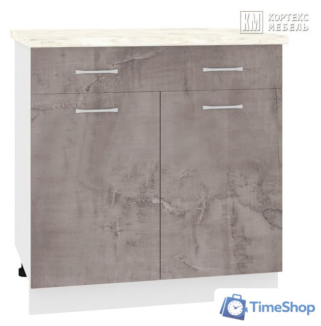 Шкаф напольный Кортекс-мебель Корнелия Лира НШ80р1ш (оникс/марсель) - Изображение №1 — Интернет-магазин Time-Shop