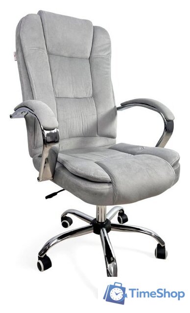 Офисное кресло Calviano Bravo (серый велюр) - Изображение №1 — Интернет-магазин Time-Shop