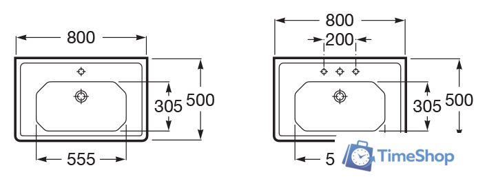 Умывальник Roca Carmen 3270A0000 - Изображение №3 — Интернет-магазин Time-Shop