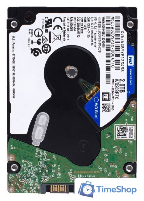 Жесткий диск WD Blue Mobile 2TB WD20SPZX - Изображение №2 — Интернет-магазин Time-Shop