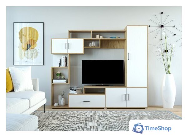 Стенка Горизонт Пекин (крафт золотой-белый) - Изображение №2 — Интернет-магазин Time-Shop