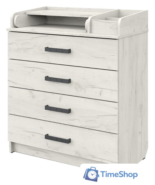 Детский комод Атон Мебель Marvin (дуб крафт белый) - Изображение №1 — Интернет-магазин Time-Shop