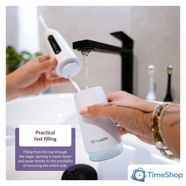 Ирригатор  TrueLife AquaFloss Compact C200 (белый) - Изображение №4 — Интернет-магазин Time-Shop