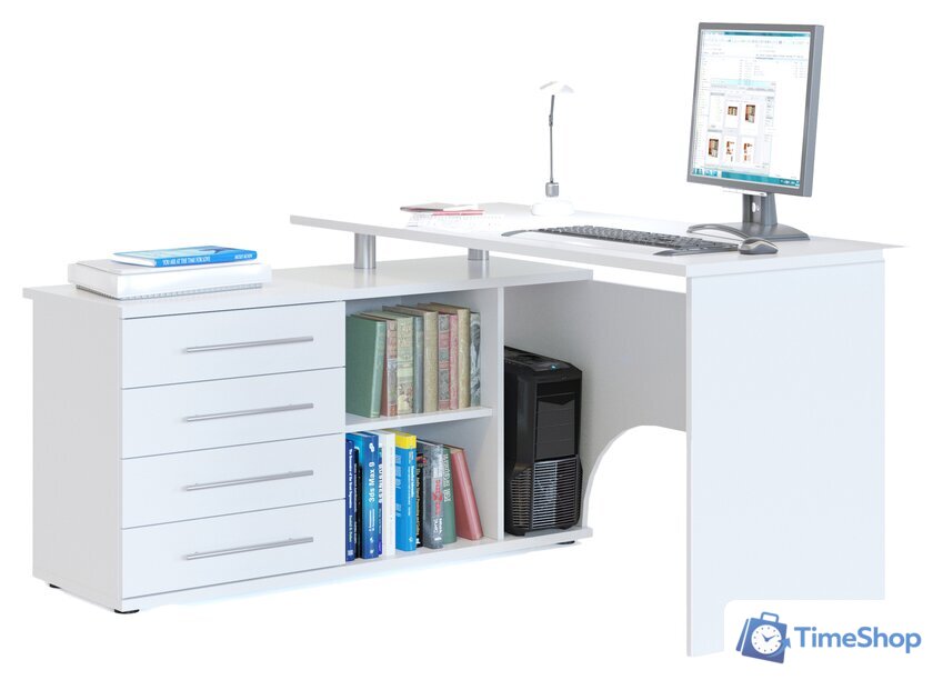 Стол Сокол КСТ-109 левый (белый) - Изображение №1 — Интернет-магазин Time-Shop