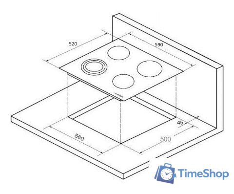 Варочная панель KUPPERSBERG ECS 623 - Изображение №4 — Интернет-магазин Time-Shop