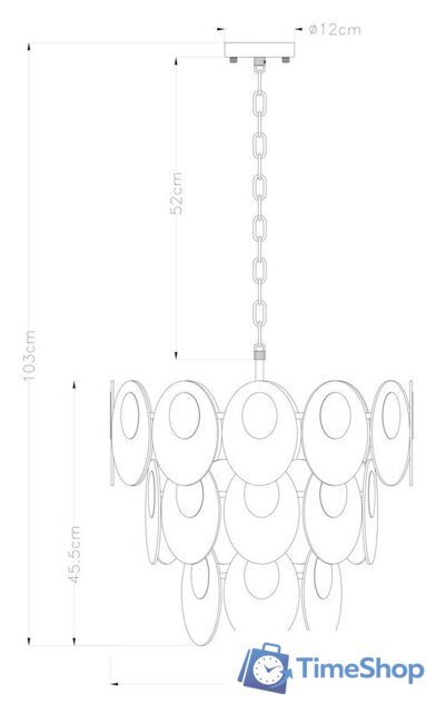 Подвесная люстра Arte Lamp Rosabella A4067LM-7CC - Изображение №5 — Интернет-магазин Time-Shop