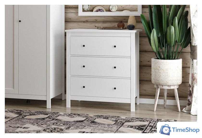 Комод Mio Tesoro Сага 3 ящика 2.08.02.020.1 (белый) - Изображение №6 — Интернет-магазин Time-Shop