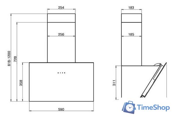 Кухонная вытяжка Elikor Антрацит 60П-650-Е3Д (белый) (185578) - Изображение №2 — Интернет-магазин Time-Shop