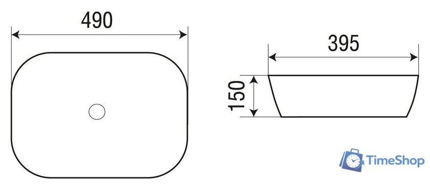 Умывальник WeltWasser Elbach M2143 BBG - Изображение №7 — Интернет-магазин Time-Shop