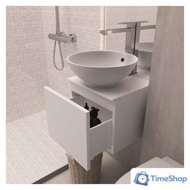  ЗОВ Тумба под умывальник Кито 40 K40LW0MWMC-LDSPWС1 (белый матовый) - Изображение №6 — Интернет-магазин Time-Shop