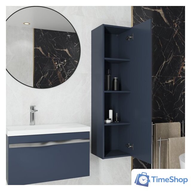  Lauter Шкаф-полупенал Навесной Eva (гранатовый полуматовый, ручка из матовой стали) - Изображение №5 — Интернет-магазин Time-Shop