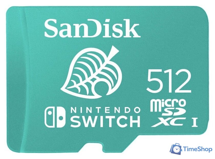 Карта памяти SanDisk Nintendo Switch Licensed Card Animal Crossing Edition microSDXC 512GB SDSQXAO-512G-GNCZN - Изображение №1 — Интернет-магазин Time-Shop