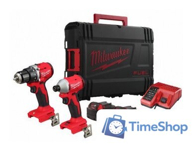  Milwaukee M18 BLCPP2B-402C 4933492836 (шуруповерт, винтоверт, 2 АКБ, кейс) - Изображение №1 — Интернет-магазин Time-Shop