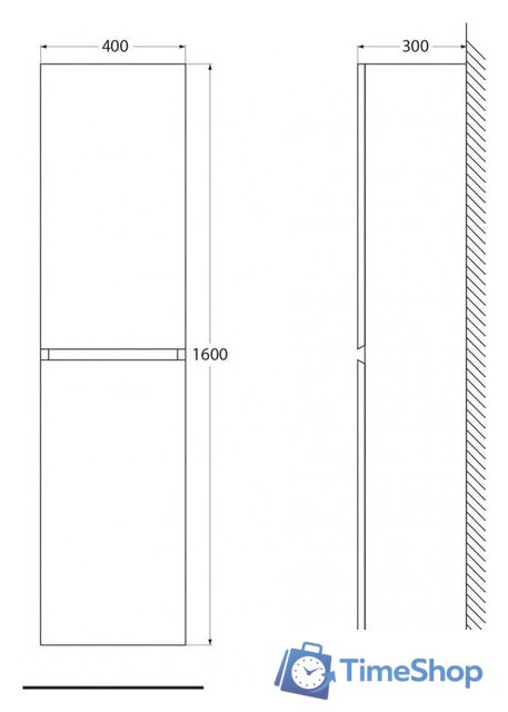  Cezares Шкаф-пенал MOLVENO-1600-2A-SC-ANTR - Изображение №5 — Интернет-магазин Time-Shop