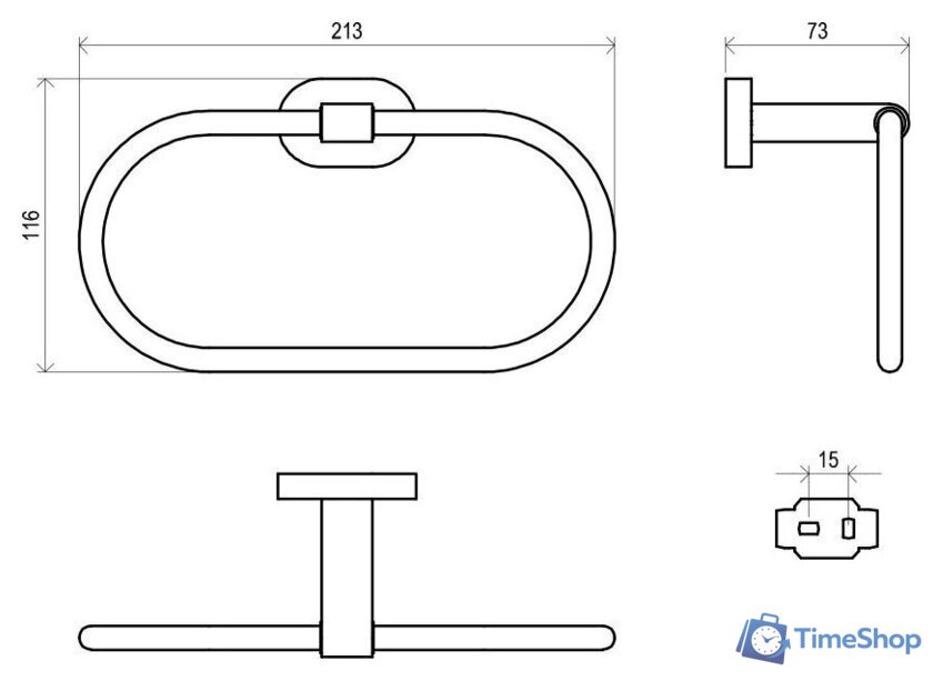 Держатель для полотенца Ravak X07P190 - Изображение №2 — Интернет-магазин Time-Shop