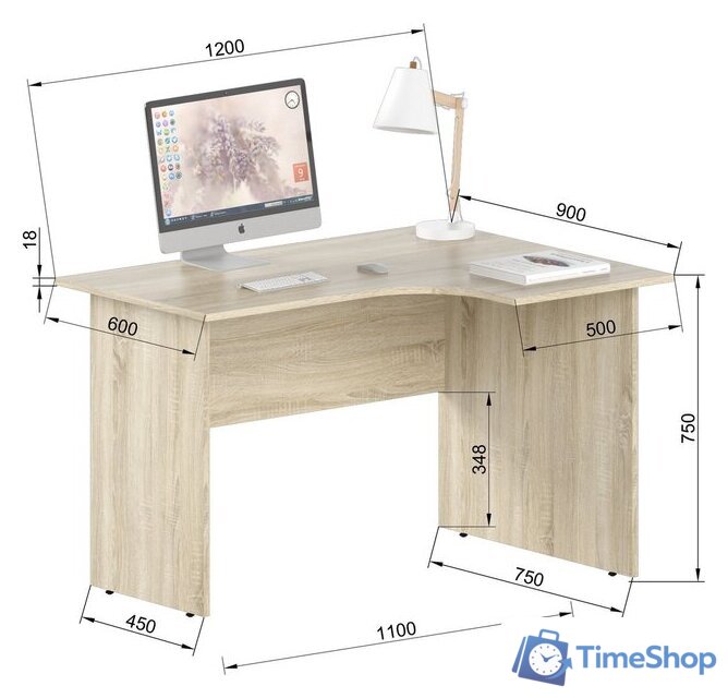 Стол Славянская столица С-1-12П (дуб сонома) - Изображение №2 — Интернет-магазин Time-Shop