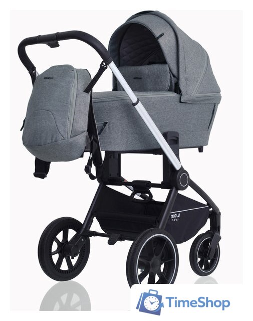 Универсальная коляска Rant MOWbaby Zoom PU (2 в 1, silver grey) - Изображение №2 — Интернет-магазин Time-Shop