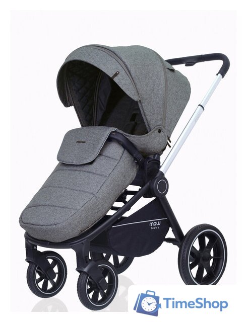 Универсальная коляска Rant MOWbaby Zoom PU (2 в 1, silver grey) - Изображение №7 — Интернет-магазин Time-Shop