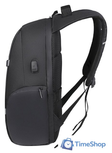 Городской рюкзак Miru Lifeguard 15.6 (черный) - Изображение №3 — Интернет-магазин Time-Shop
