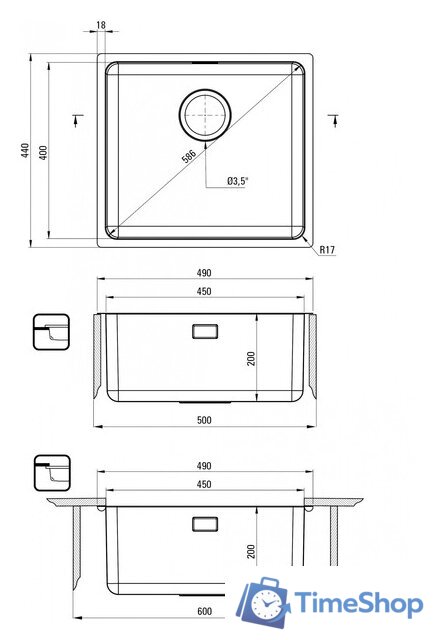 Кухонная мойка Deante Egeria ZPE 010D - Изображение №4 — Интернет-магазин Time-Shop