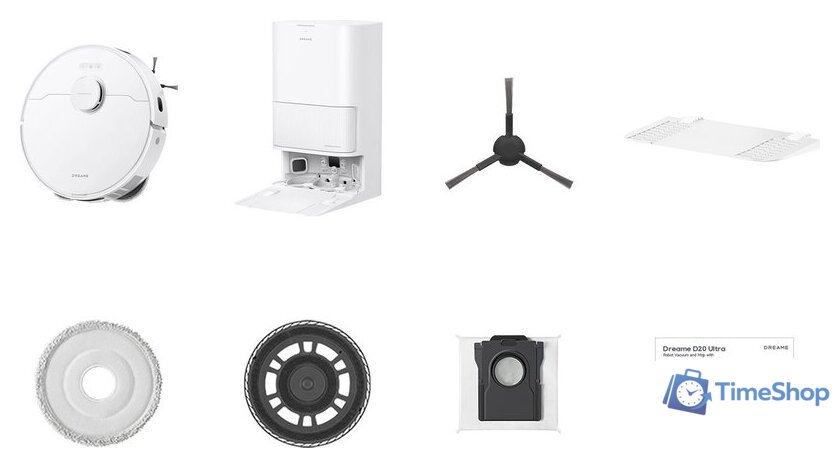Робот-пылесос Dreame Robot Vacuum D20 Ultra White RLD31SE (евровилка, белый) - Изображение №9 — Интернет-магазин Time-Shop