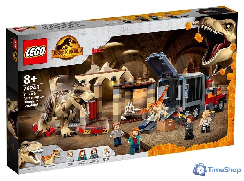 Конструктор LEGO Jurassic World 76948 Побег атроцираптора и тираннозавра - Изображение №1 — Интернет-магазин Time-Shop