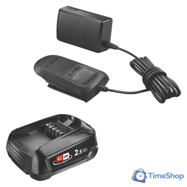 Аккумулятор с зарядным устройством Bosch StarterSet 18V Alliance 1600A02625 (18В/2.5 Ач + 18В) - Изображение №1 — Интернет-магазин Time-Shop