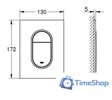 Панель смыва Grohe Arena Cosmopolitan S 37624000 (хром) - Изображение №2 — Интернет-магазин Time-Shop
