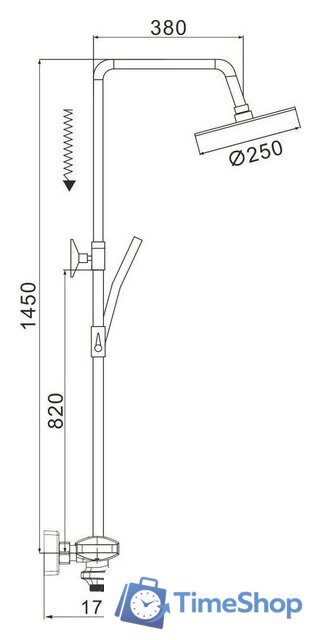 Душевая система  Rose R3996F - Изображение №2 — Интернет-магазин Time-Shop