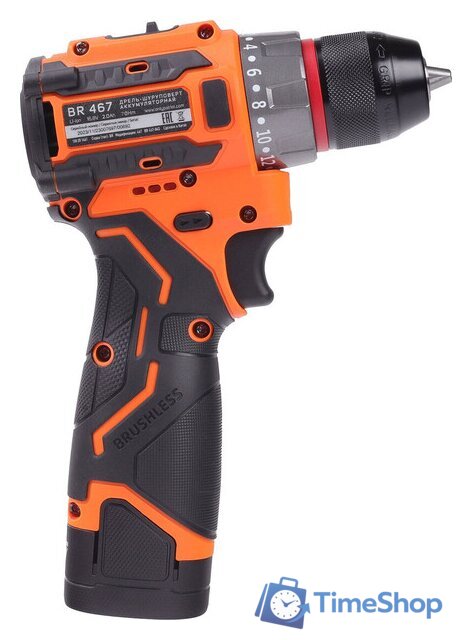 Дрель-шуруповерт Patriot BR 467 180201467 (с 2-мя АКБ, кейс) - Изображение №3 — Интернет-магазин Time-Shop