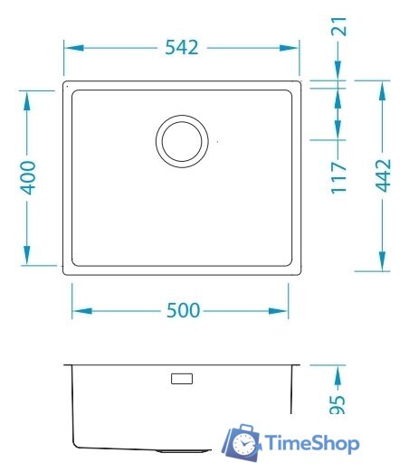 Кухонная мойка Alveus Kombino 50 F/S - Изображение №2 — Интернет-магазин Time-Shop