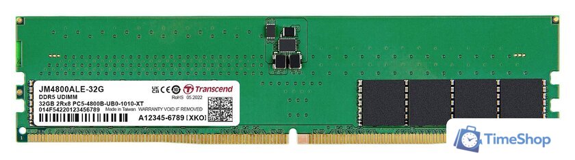 Оперативная память Transcend JetRam 32ГБ DDR5 4800МГц JM4800ALE-32G - Изображение №1 — Интернет-магазин Time-Shop