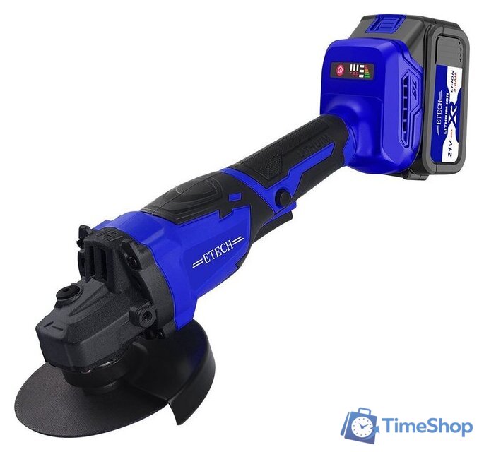 Угловая шлифмашина ETECH AG-21/125BL (с 2-мя АКБ) - Изображение №1 — Интернет-магазин Time-Shop