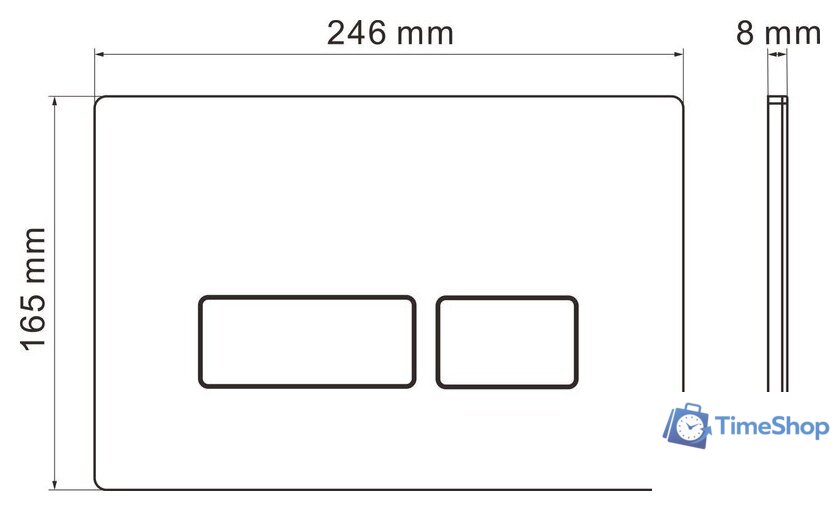 Унитаз подвесной Roxen Porto One Rimless 6 в 1 StounFix Dual Fresh 607036 (кнопка: матовая) - Изображение №24 — Интернет-магазин Time-Shop
