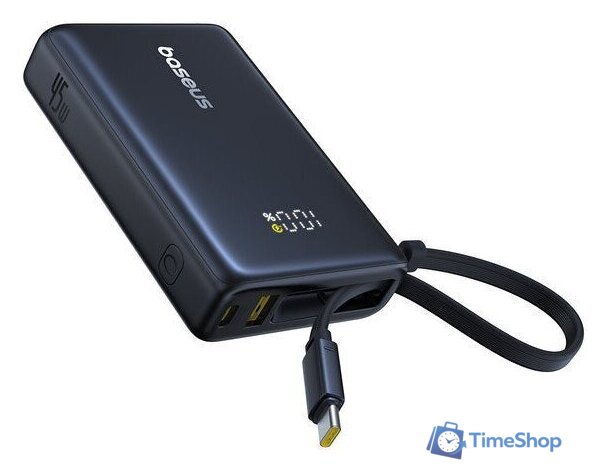 Внешний аккумулятор Baseus Picogo PPPG-1W45C Digital Display Power Bank 45W 10000mAh (черный) - Изображение №2 — Интернет-магазин Time-Shop