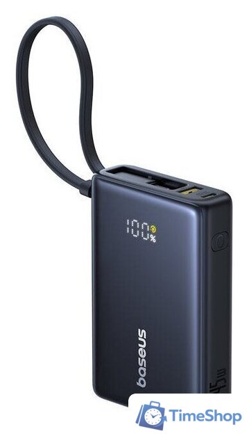 Внешний аккумулятор Baseus Picogo PPPG-1W45C Digital Display Power Bank 45W 10000mAh (черный) - Изображение №3 — Интернет-магазин Time-Shop